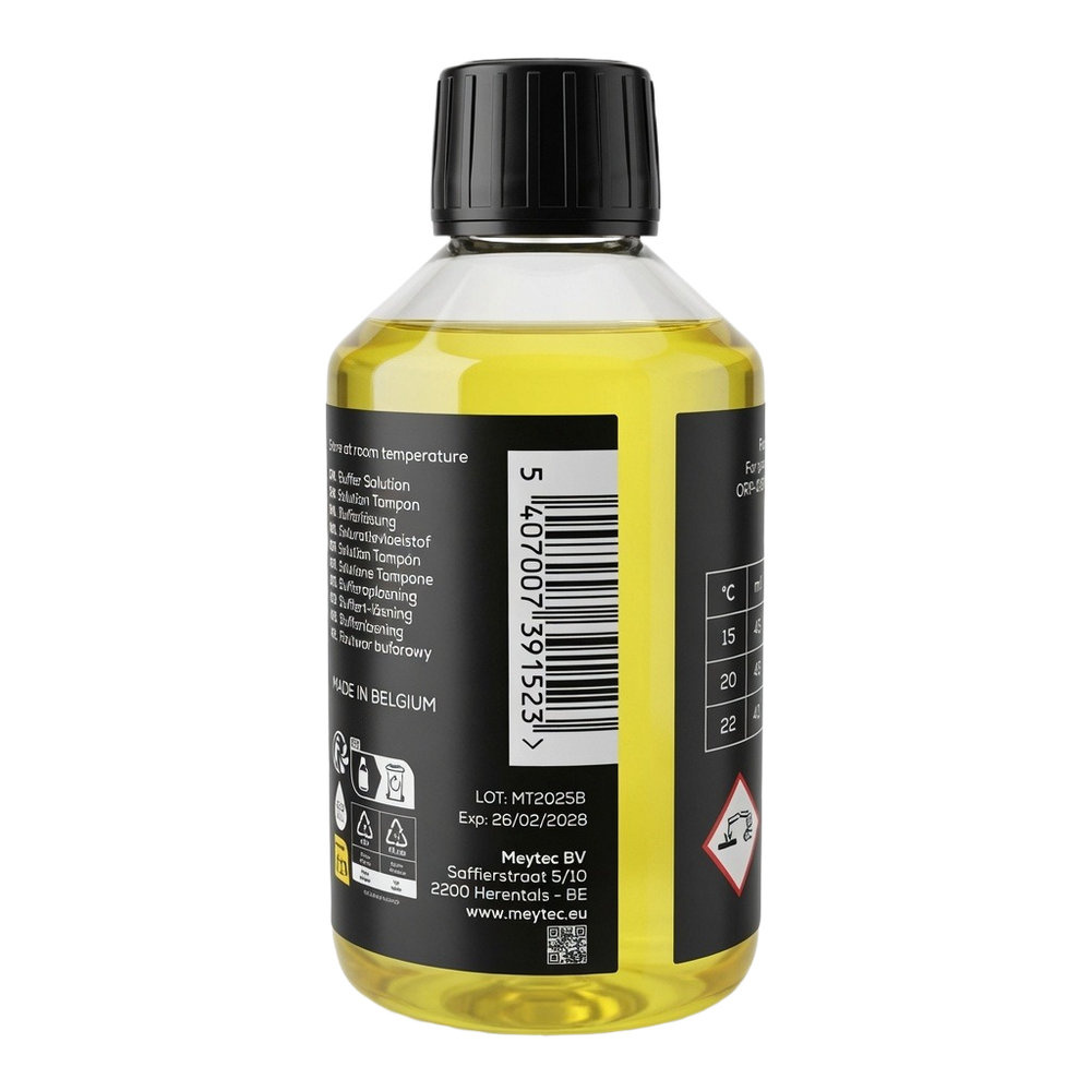 Kalibratievloeistof ORP 475 mV 250 ml etiket met barcode