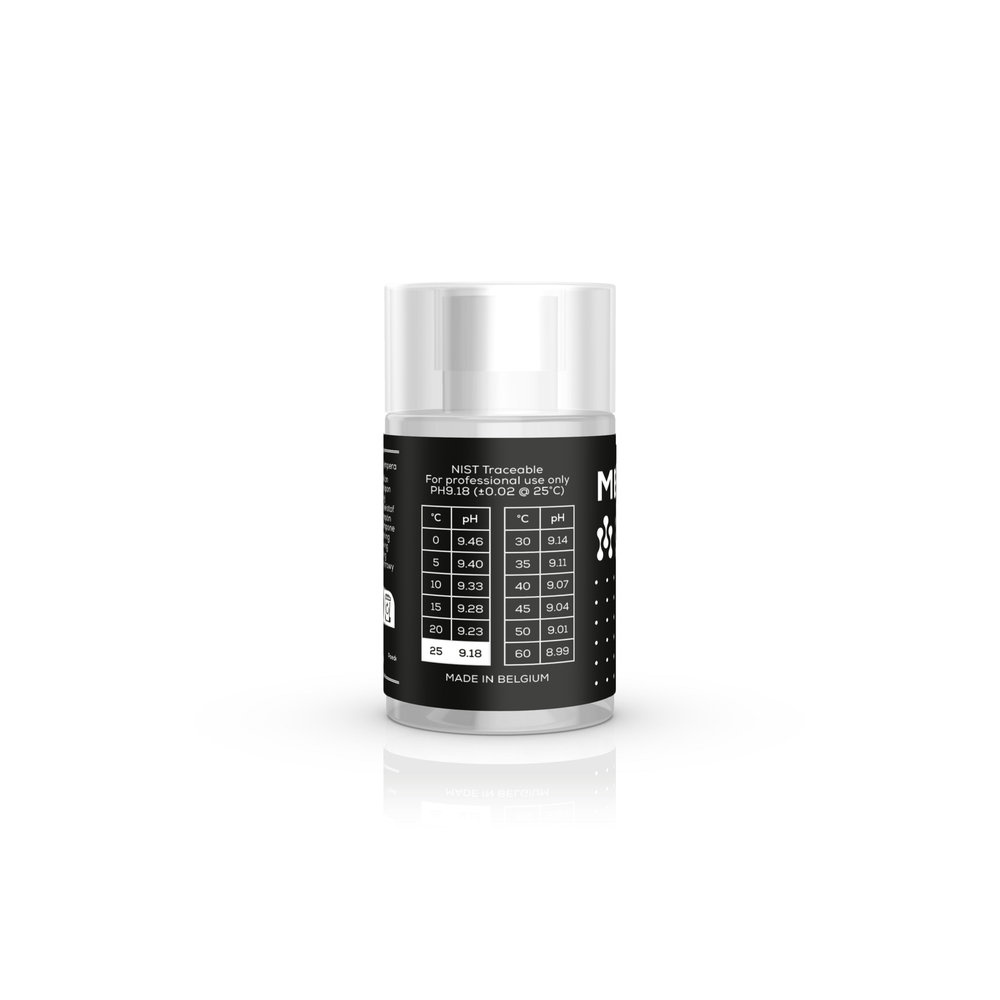 pH 9.18 vloeistof oplossing solution solucion losung pH 9.18