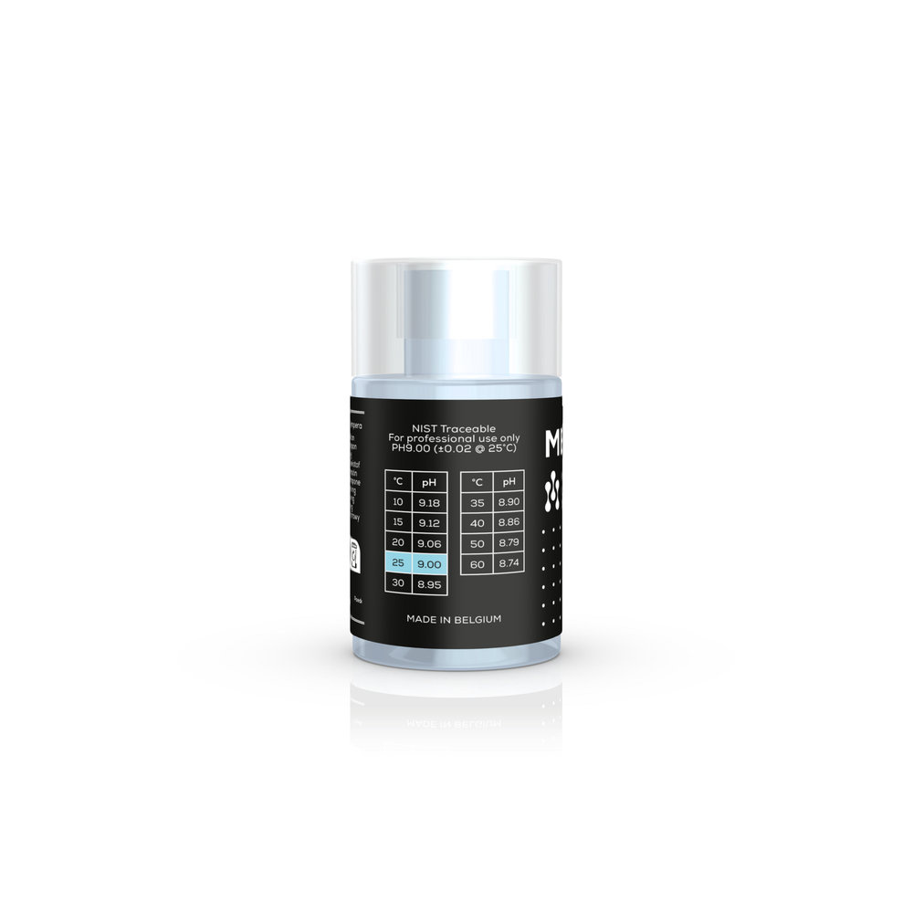 pH 9 vloeistof oplossing solution solucion losung pH 9.00